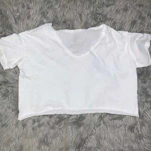 Aerie Real Soft Distressed Crop Top